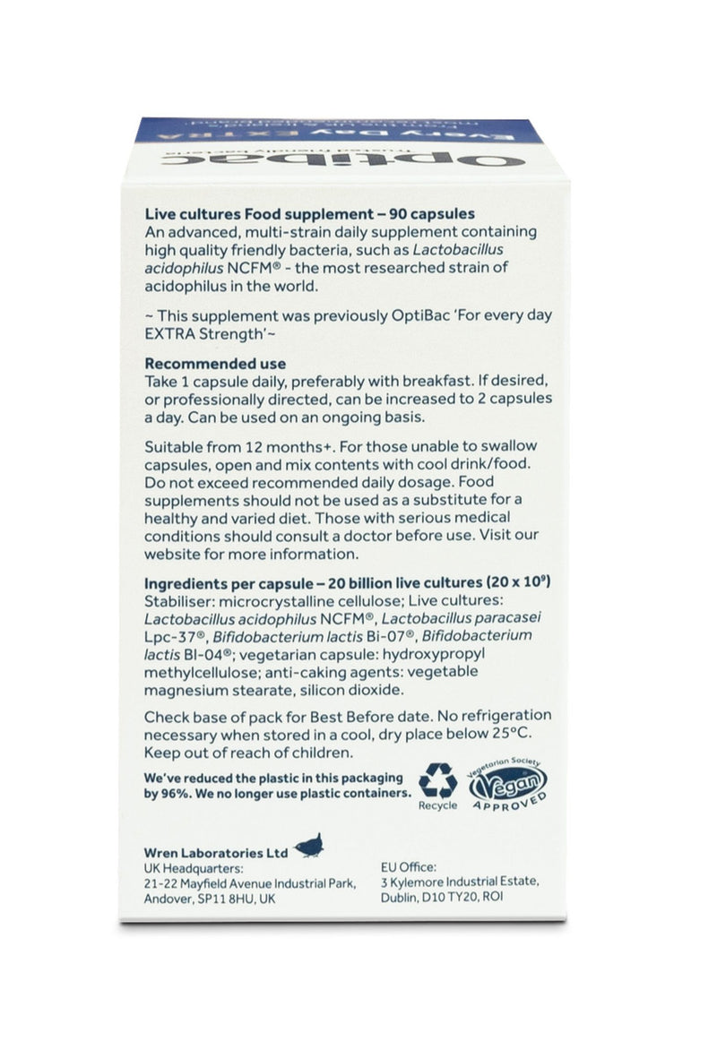 Optibac Probiotics For Every Day Extra Strength - 90 Capsules