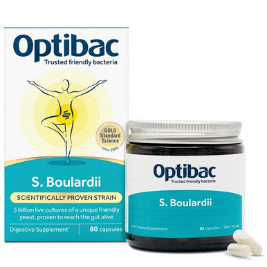 Optibac Probiotics Saccharomyces boulardii - 80 Vegicaps