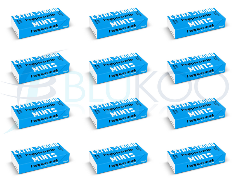 Peppersmith Mints Extra Strong - 15g (Pack of 12)