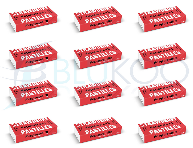 Peppersmith Pastilles Strawberry - 15g (Pack of 12)