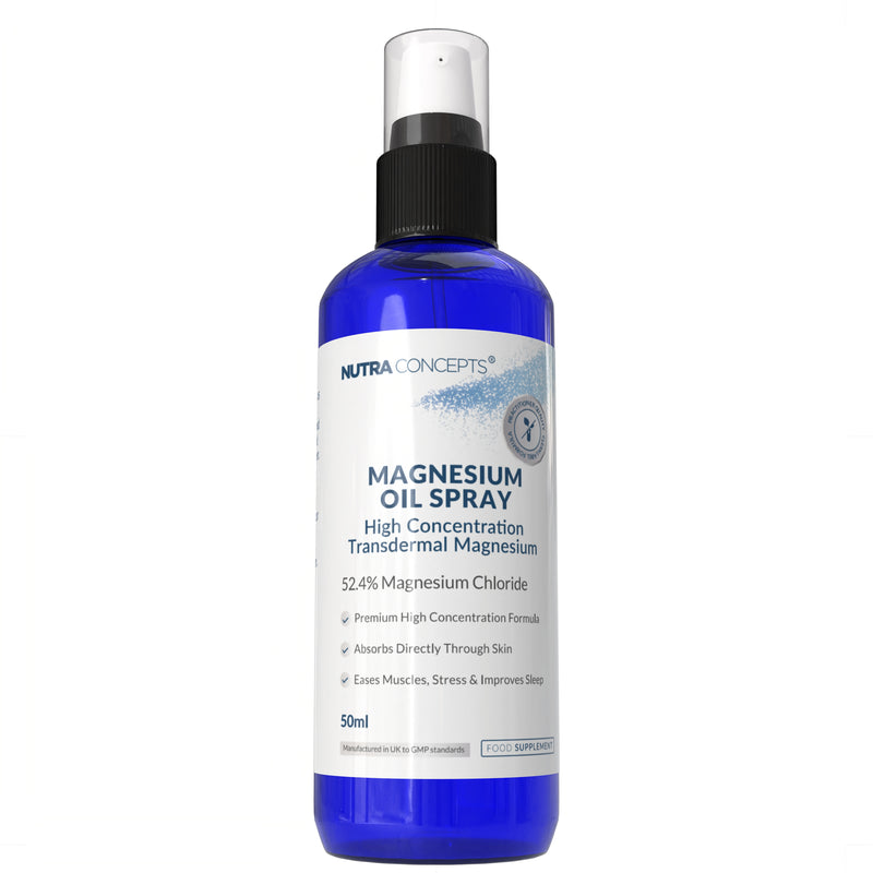 Magnesium Oil Spray 52.4% Chloride Muscle & Nerve Support - 50ml