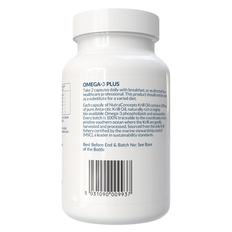 Nutraconcepts Omega-3 Plus - Pure Antarctic Krill Oil - 60 Soft Gel