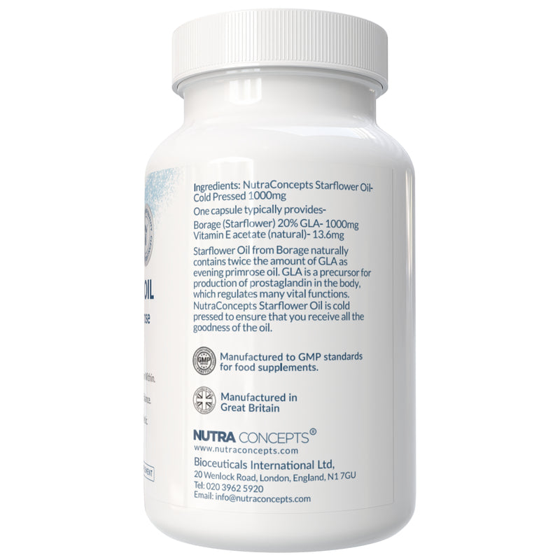 Nutraconcepts Starflower Oil High GLA Borage Joint & Skin Support - 60 Capsule