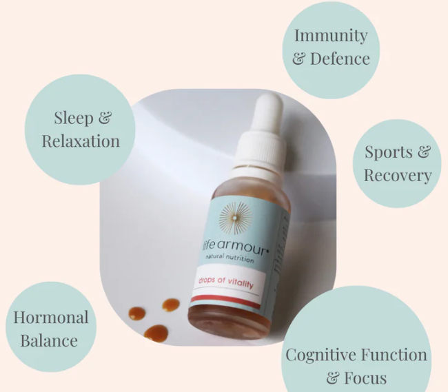Life Armour Drops of Vitality - Natural Energy Supplement - 30ml