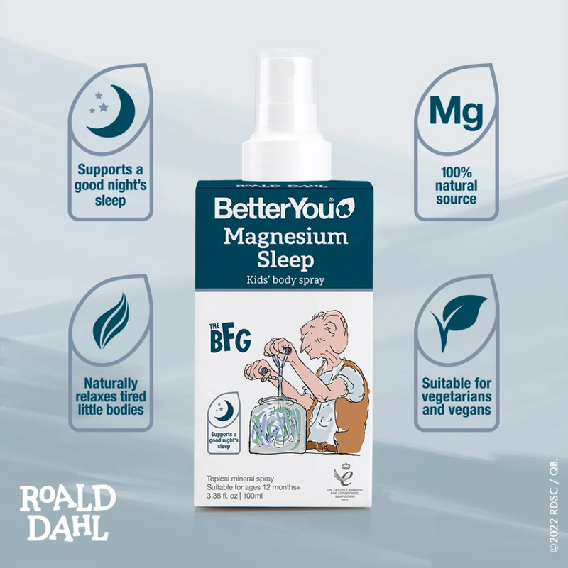 BetterYou Magnesium Sleep Kids' Body Spray (100ml) - Gentle Bedtime Aid
