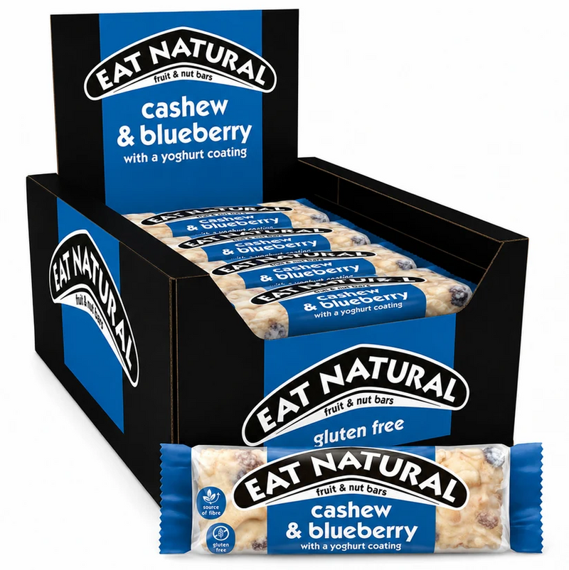 Eat Natural Yoghurt Cashew & Blurberries Bar - Pack of 12 x 45g (1 Box)