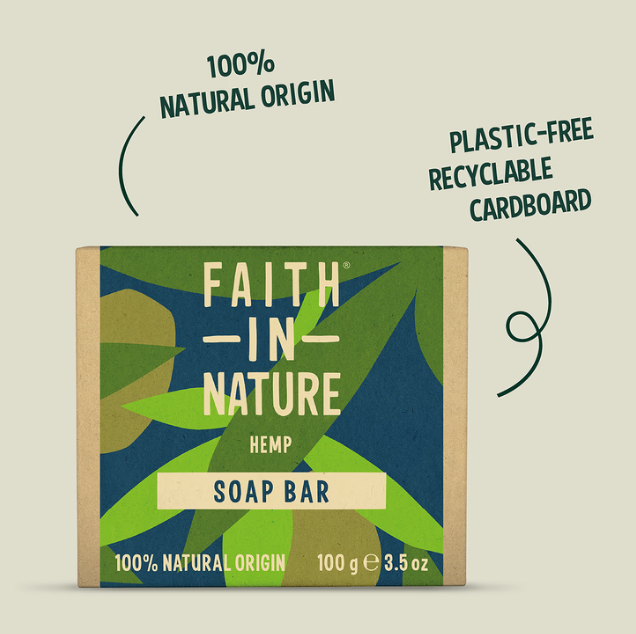 Faith in Nature Hemp Soap Bar - 100g