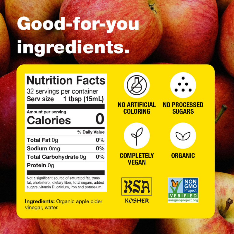 Bragg Organic Apple Cider Vinegar with the Mother 473ml – Raw & Unfiltered