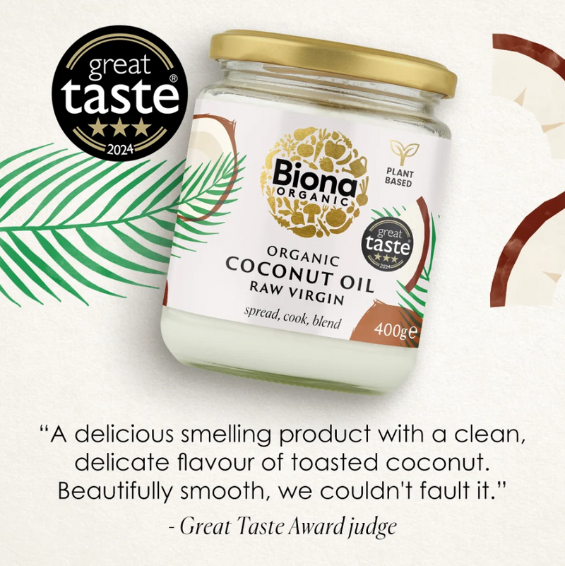 Biona Organic Virgin Coconut Oil Raw - 400g