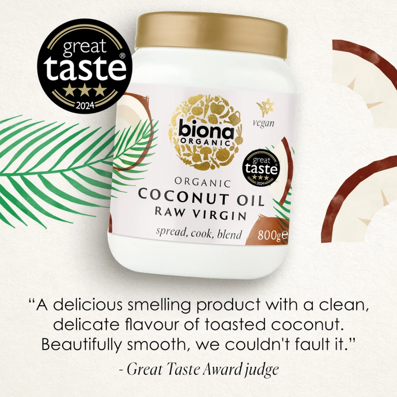 Biona Organic Virgin Coconut Oil Raw - 800g