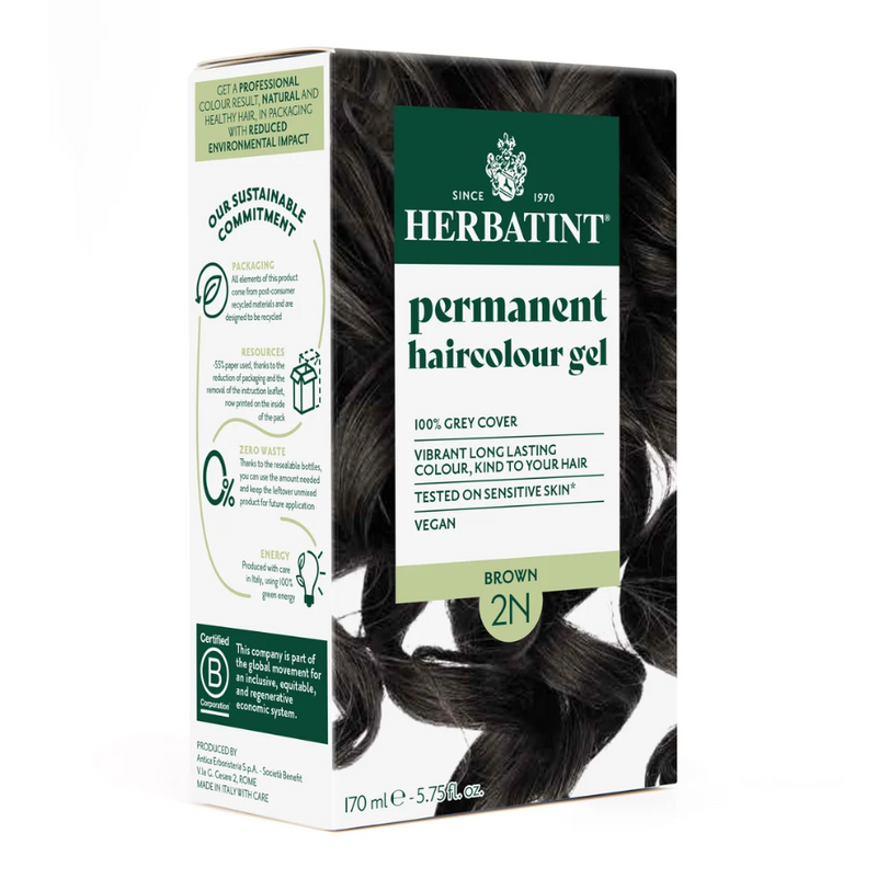 Herbatint Ammonia Free Permanent Hair Colour Brown 2N - 170ml