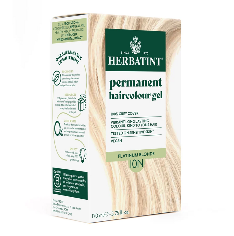Herbatint Permanent Hair Colour Platinum Blonde 10N - 170ml