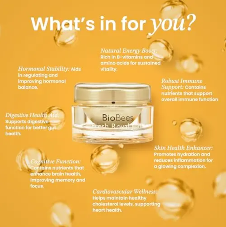 BioBees Fresh Royal Jelly - Natural Energy & Immune Support