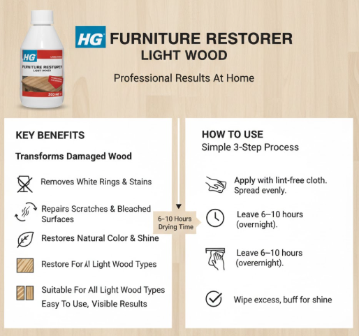 HG Furniture Restorer For Light Wood - 250ml