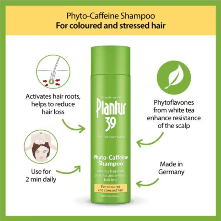 Plantur 39 Caffeine Shampoo For Coloured & Stressed Hair - 250ml