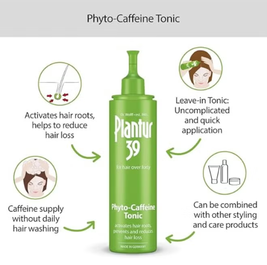 Plantur 39 Phyto‑Caffeine Tonic (200ml) - Daily Scalp Hair Strengthening Leave‑In Tonic