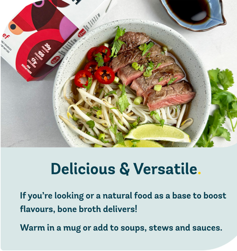 Freja Beef Bone Broth (500ml) - Grass-Fed, Slow-Cooked Bone Broth