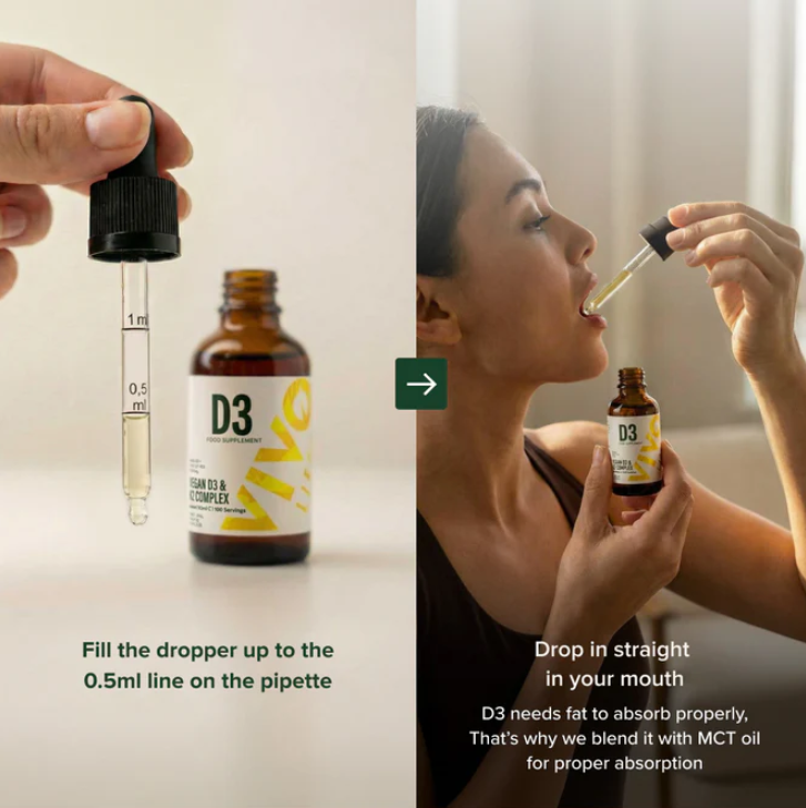 Vivo Life D3 Liquid Vitamin D3 & K2 - 50ml