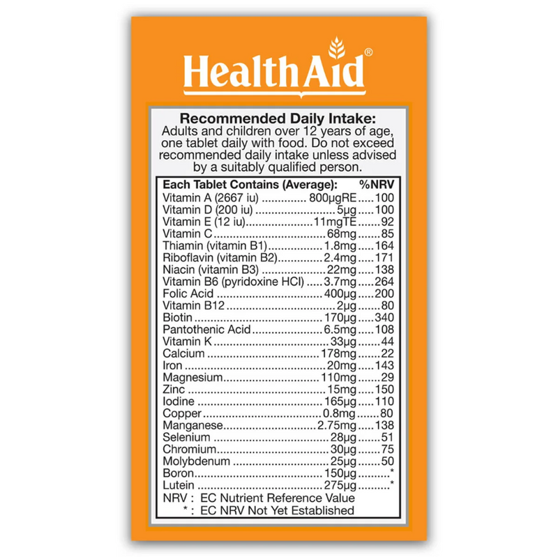 HealthAid A to Z Multivit - 30 Tablets