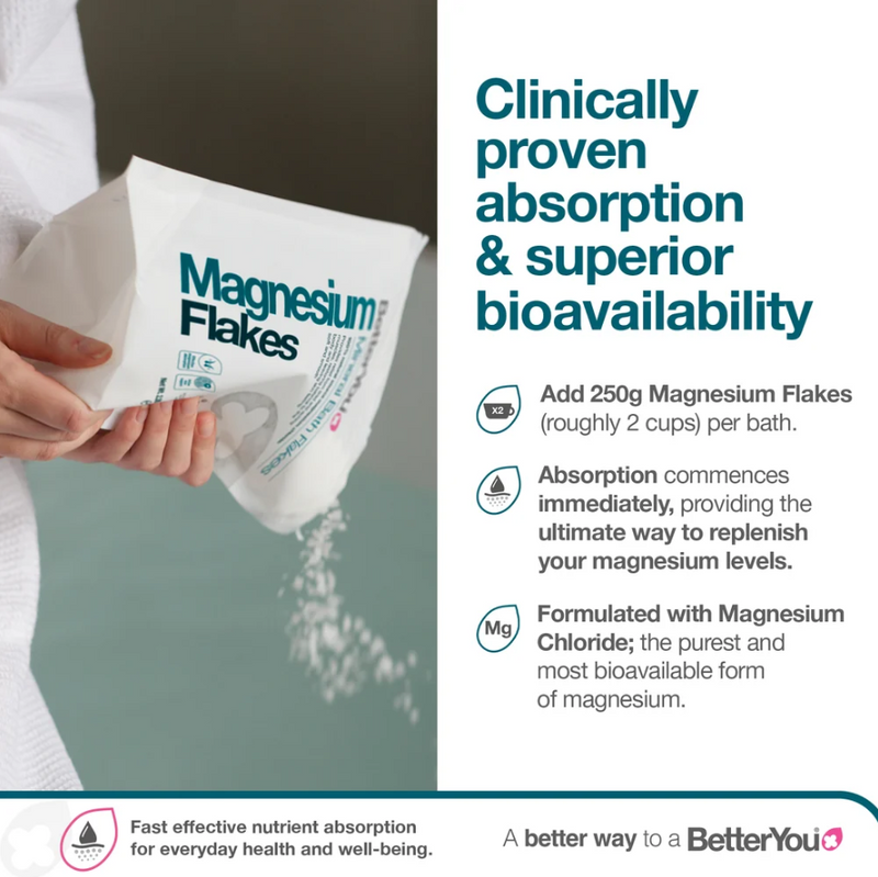 BetterYou Magnesium Mineral Bath Flakes - 1kg