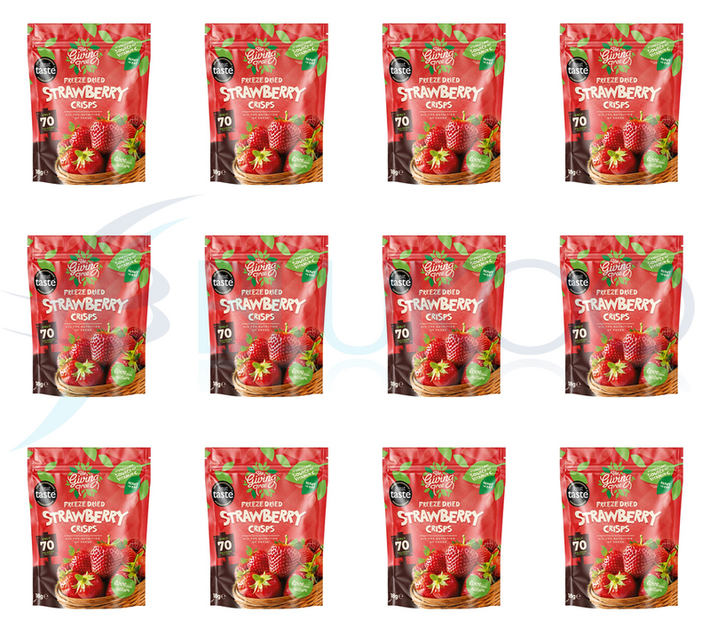 The Giving Tree Freeze Dried Strawberry Crisps - 18g (Pack of 12)
