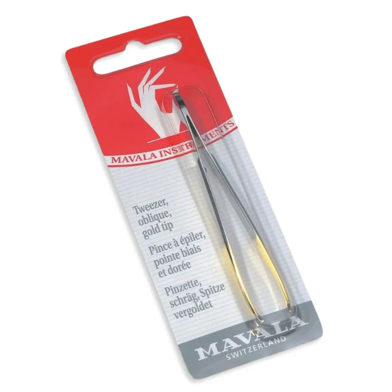 Mavala Gold Tip Oblique Tweezers