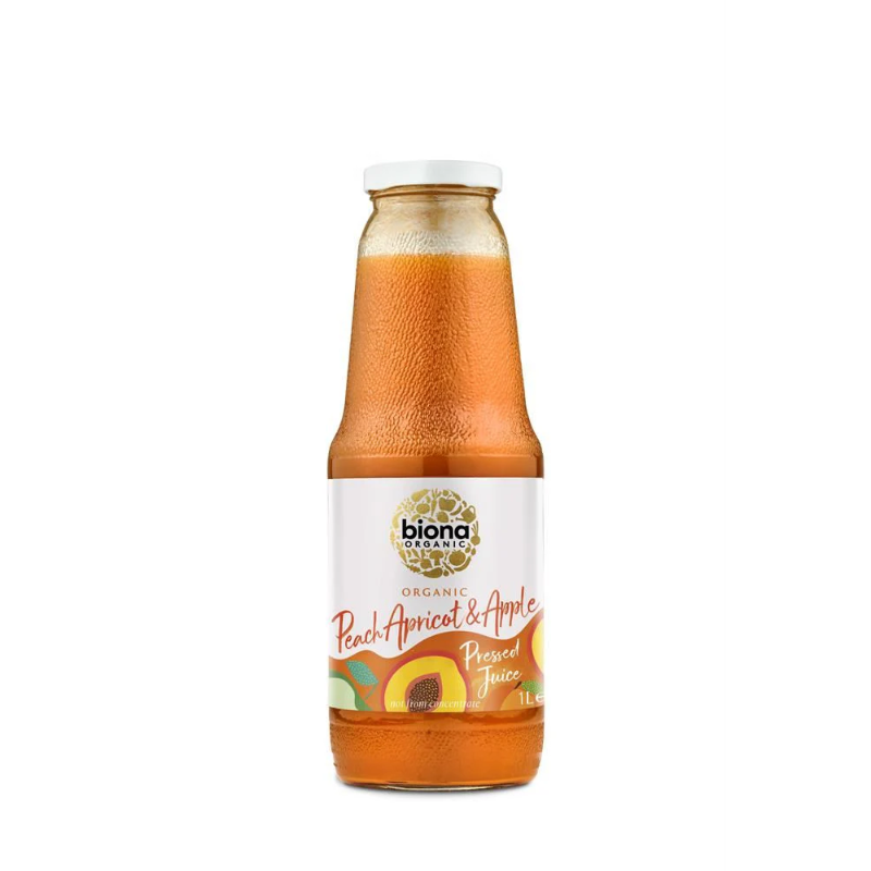 Biona Organic Peach Apricot & Apple Juice - 1L