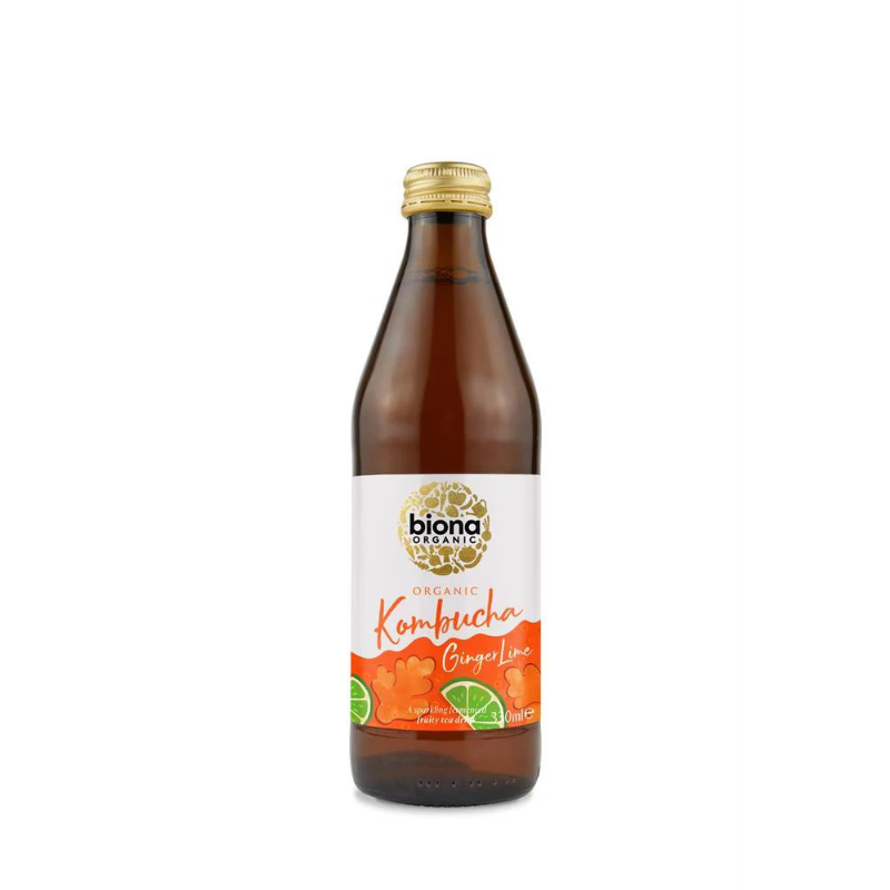 Biona Organic Ginger Lime Kombucha - 330ml (Pack of 2)