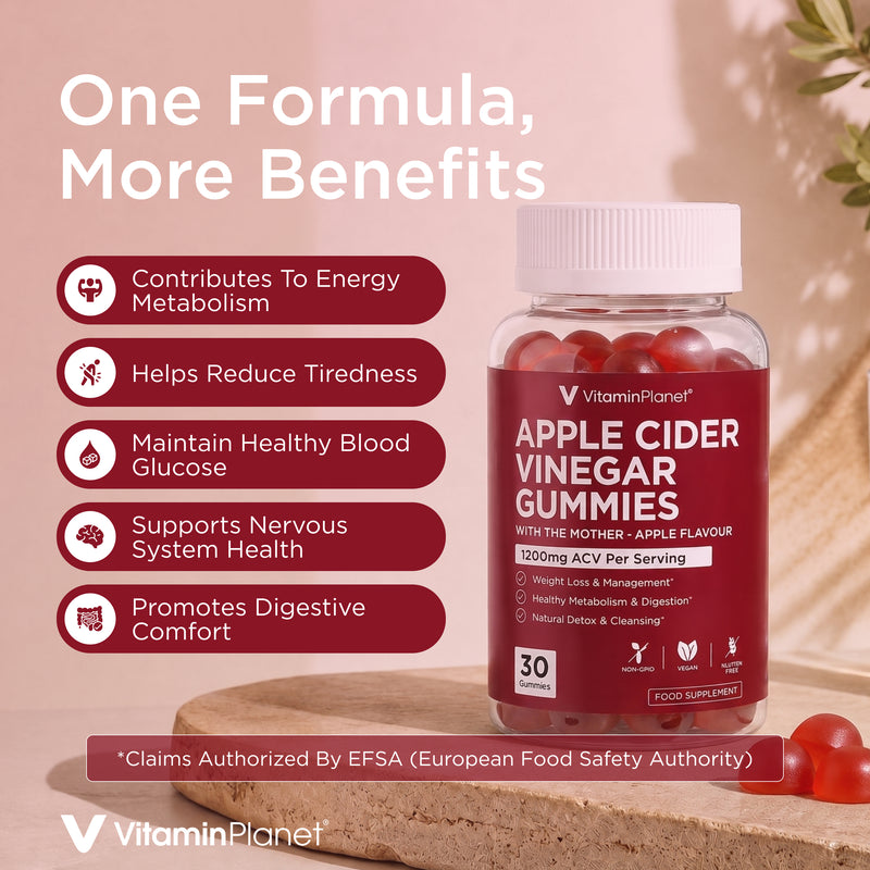 Vitamin Planet Apple Cider Vinegar 1200mg with The Mother, 30 Gummies