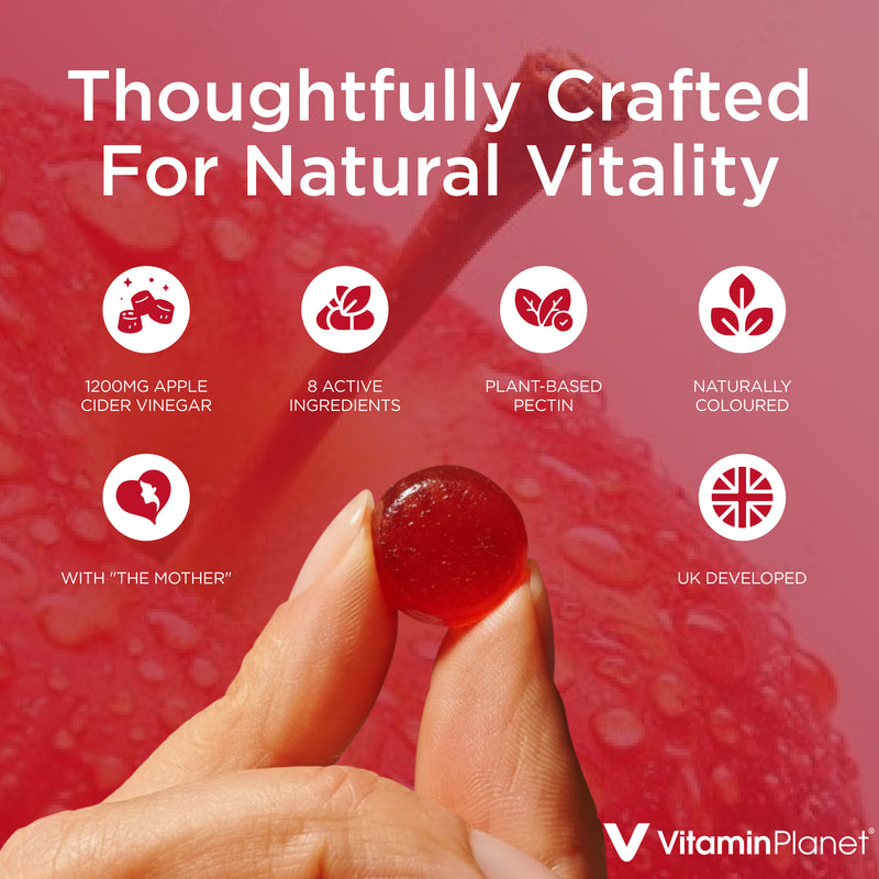 Vitamin Planet Apple Cider Vinegar 1200mg with The Mother, 30 Gummies