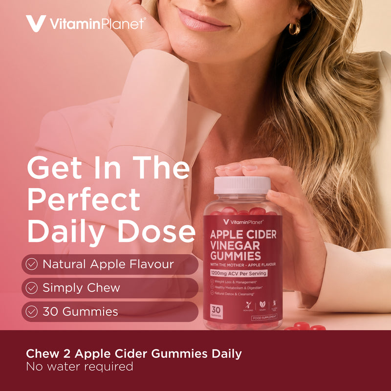 Vitamin Planet Apple Cider Vinegar 1200mg with The Mother, 30 Gummies