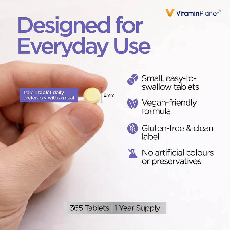 Vitamin B Complex, All 8 B-Vitamins – 365 Tablets, 1 Year Supply