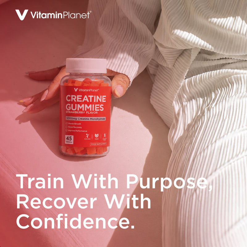 Vitamin Planet Creatine 5000mg, Strawberry Flavored, 45 Vegan Gummies