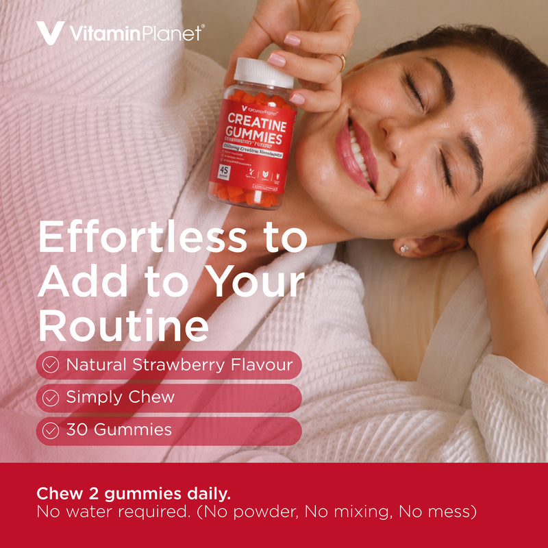 Vitamin Planet Creatine 5000mg, Strawberry Flavored, 45 Vegan Gummies