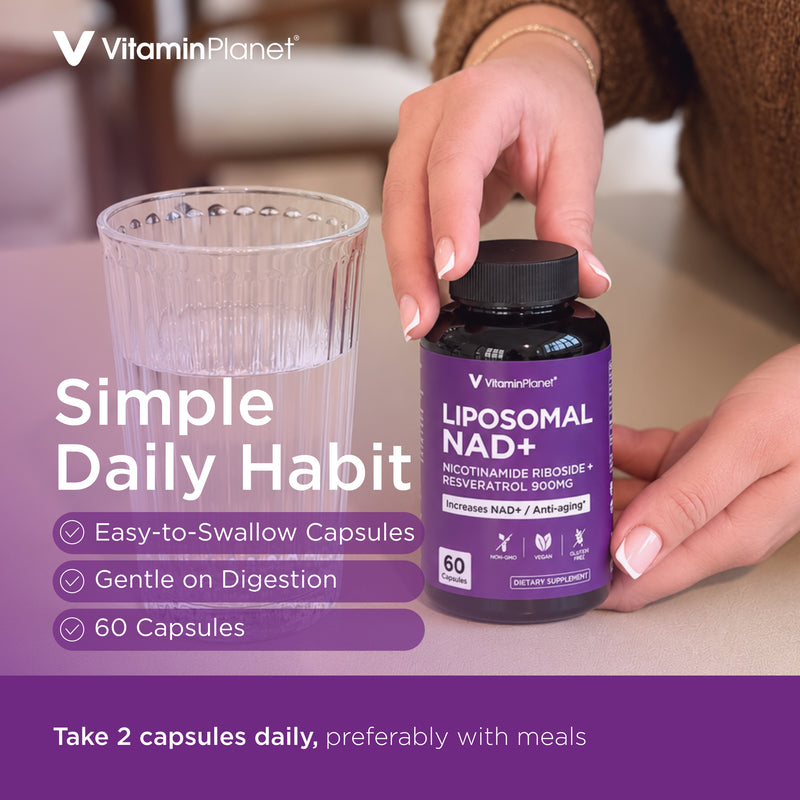 Vitamin Planet Liposomal NAD+ 900mg with NR, Quercetin & Resveratrol - 100 Capsules