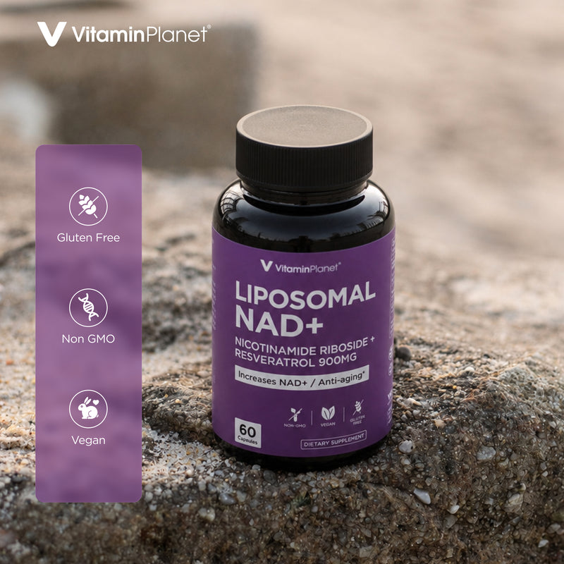 Vitamin Planet Liposomal NAD+ 900mg with NR, Quercetin & Resveratrol - 100 Capsules