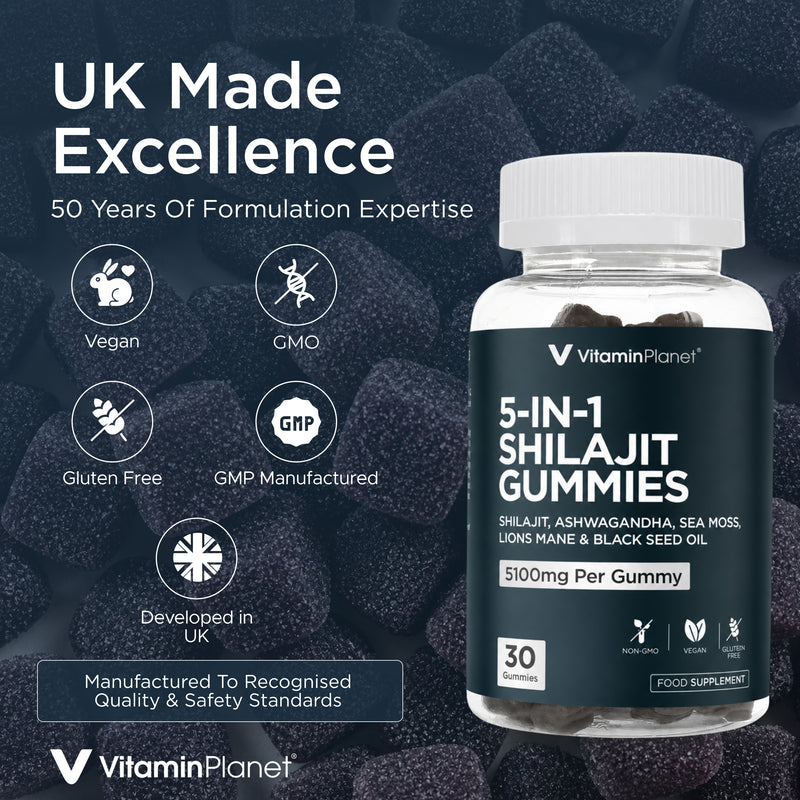 Vitamin Planet 5-in-1 Shilajit Gummies 5100mg, 30 Gummies