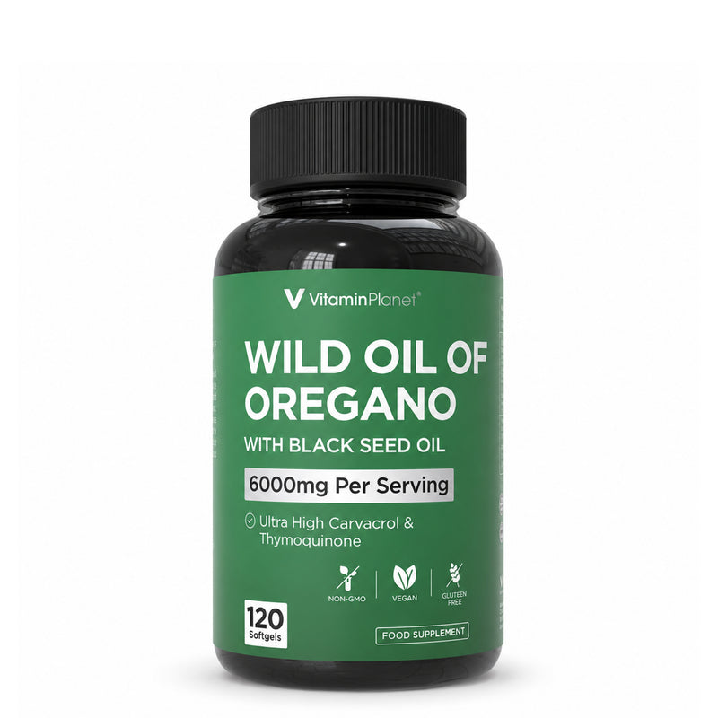 Vitamin Planet Wild Oregano Oil 6000mg Softgels with Black Seed Oil - 120 Capsules