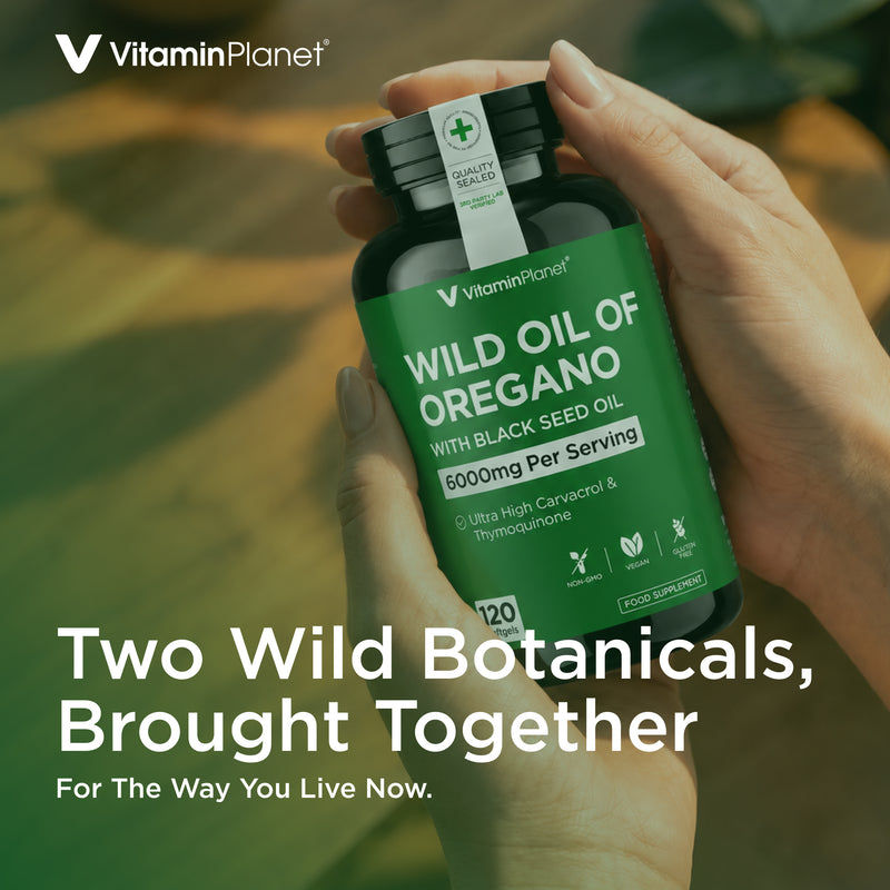 Vitamin Planet Wild Oregano Oil 6000mg Softgels with Black Seed Oil, 120 Capsules