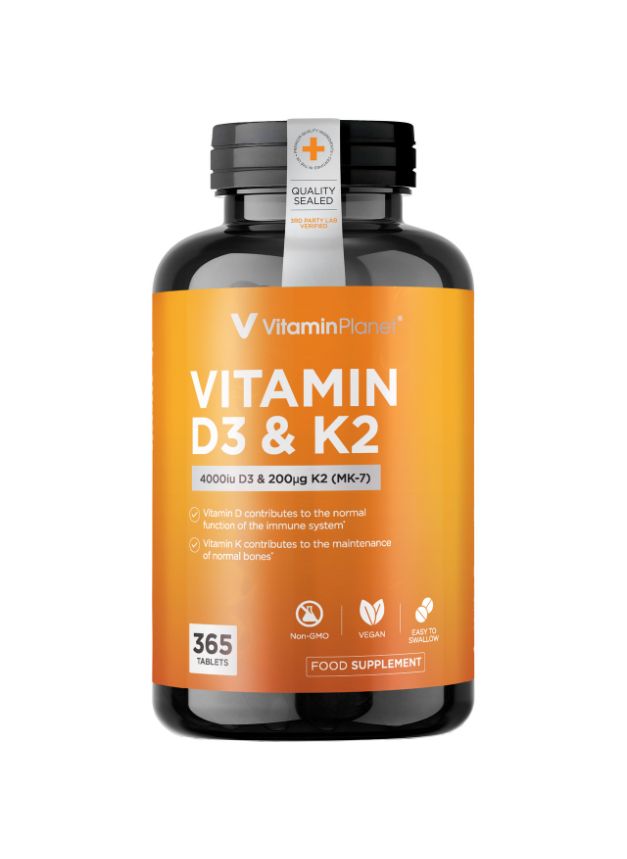 D3 & K2 4000IU + 200mcg 365 Tablets Supply Vegan