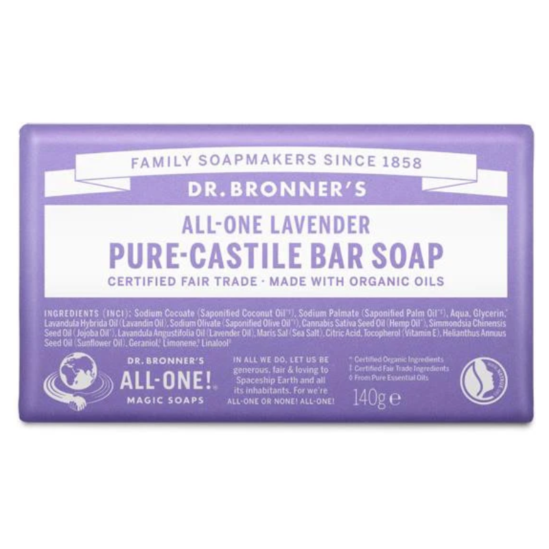 Dr Bronner Organic Lavender Soap Bar - 140g