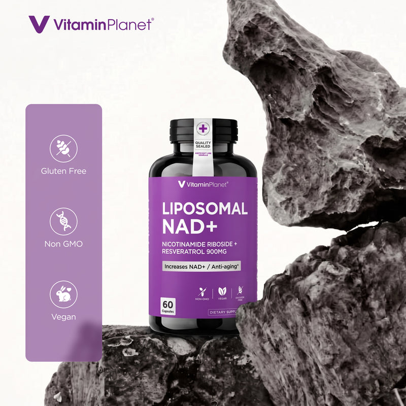 Vitamin Planet Liposomal NAD+ 900mg with NR, Quercetin & Resveratrol, 60 Capsules
