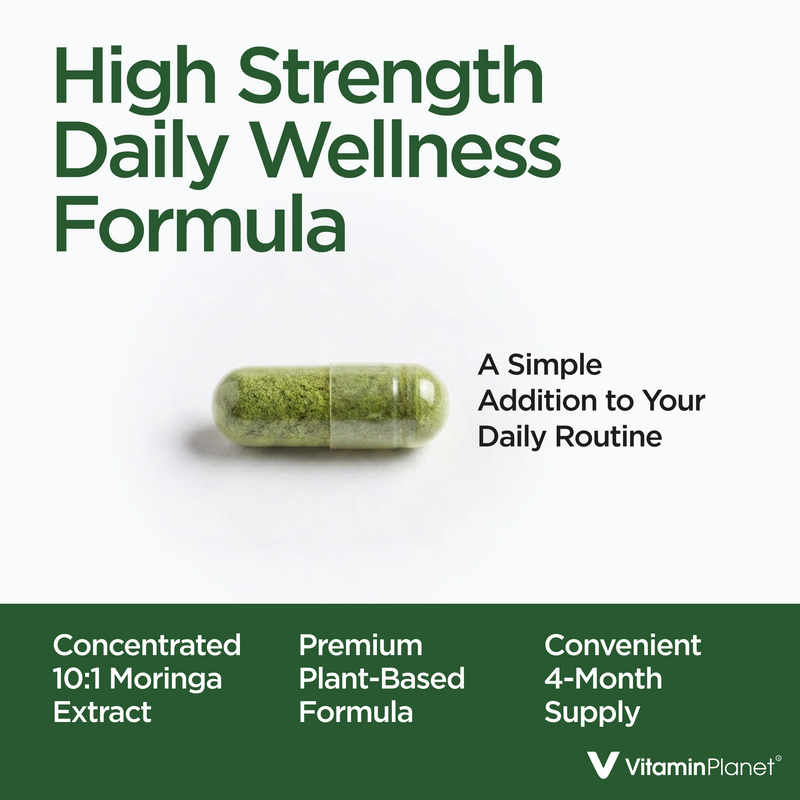 Moringa Leaf 2500mg, Pure Extract, 120 Vegan Capsules, 4 Month Supply, Vegan