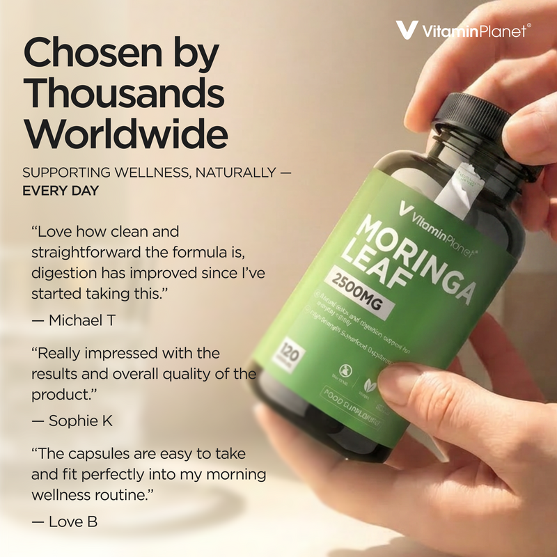Moringa Leaf 2500mg, Pure Extract, 120 Vegan Capsules, 4 Month Supply, Vegan