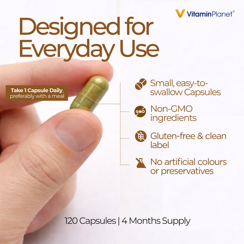 Organic Moringa Leaf 2500mg - 120 Capsules