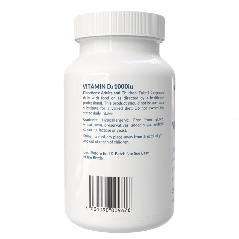 Nutraconcepts Vitamin D3 1000iu - Bone Muscle & Teeth Calcium Balance - 300 Softgels