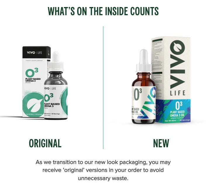 Vivo Life O3 Lemon Flavour Plant Based Omega 3 Oil - 60ml