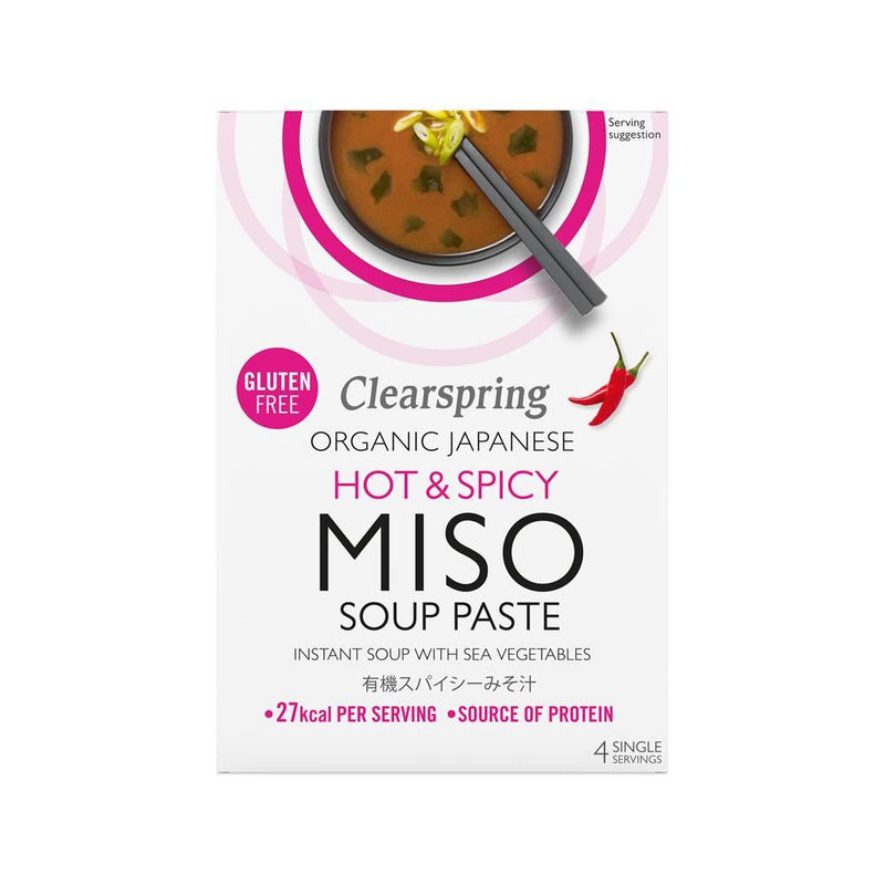 Clearspring Organic Japanese Hot & Spicy Instant Miso Soup - 4 Sachets