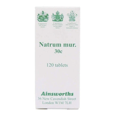 Ainsworths Natrum Mur 30C Single Counter Remedy - 120 Tablets