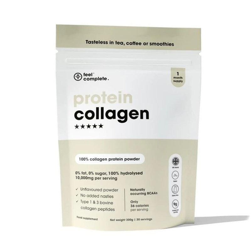 Feel Complete Grass Fed Protein Collagen Powder Tasteless Bovine - 300g